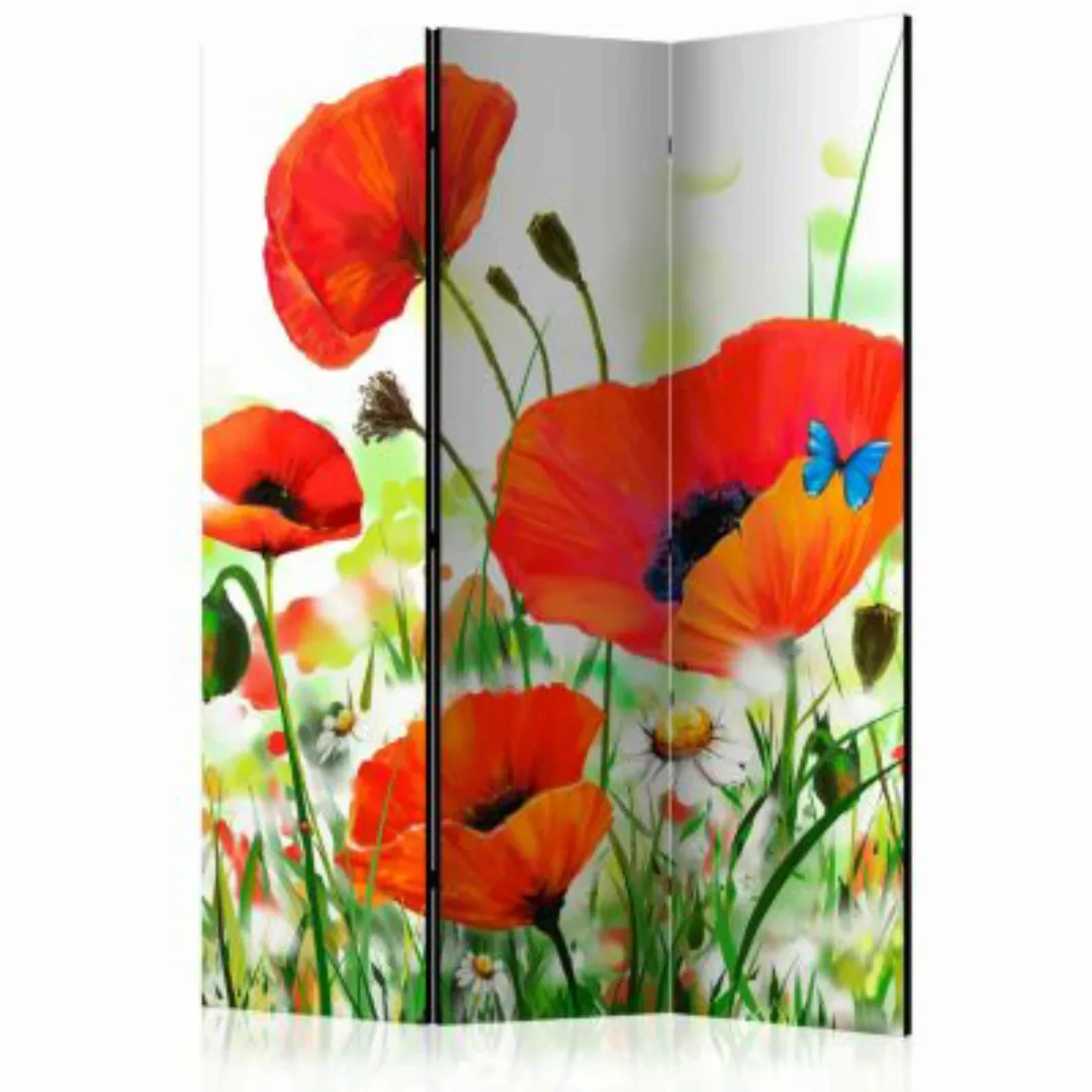 artgeist Paravent Country poppies [Room Dividers] mehrfarbig Gr. 135 x 172 günstig online kaufen
