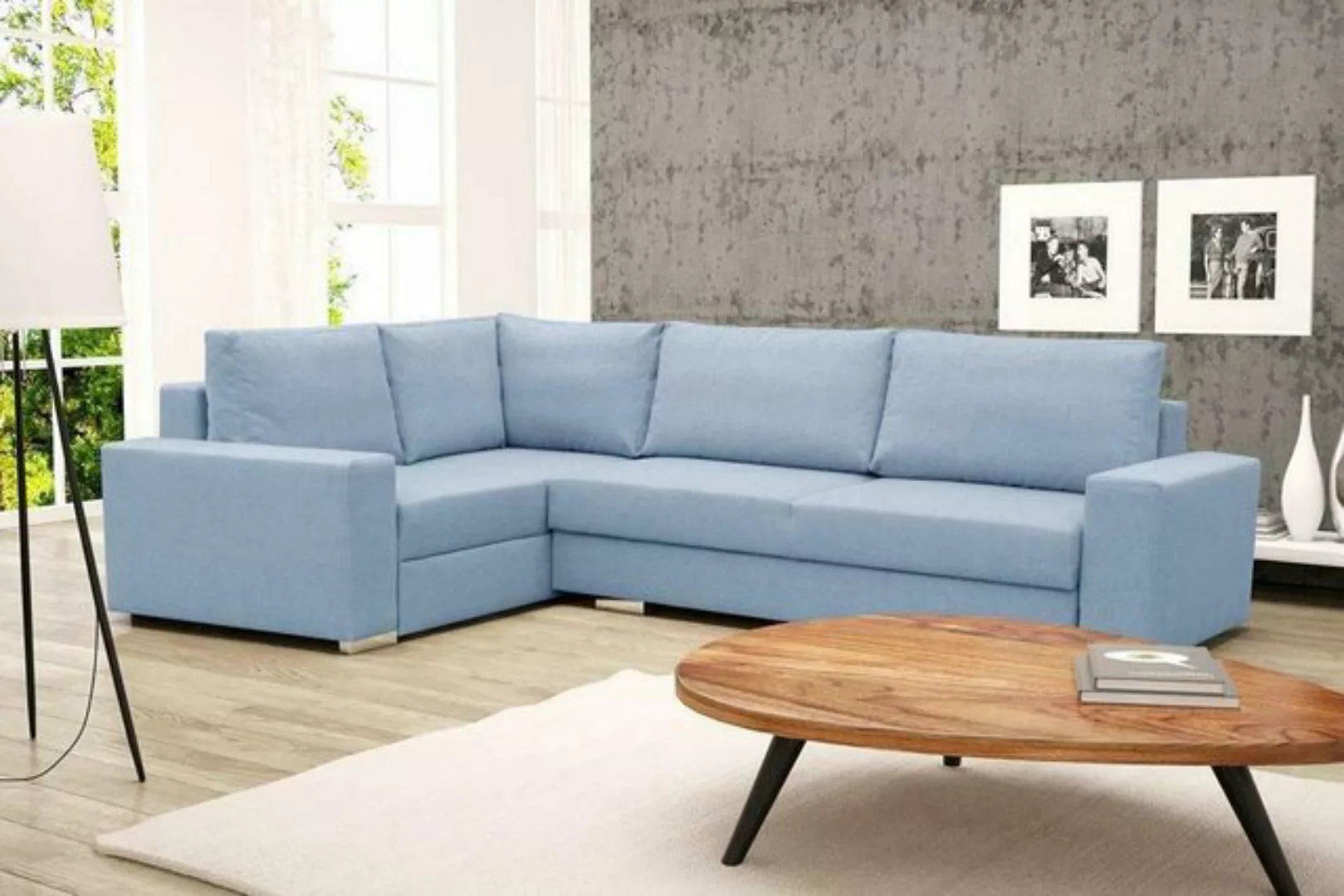 JVmoebel Ecksofa Schlafsofa Eck Sofa Couch Polster Eck Garnitur Sofas Schla günstig online kaufen