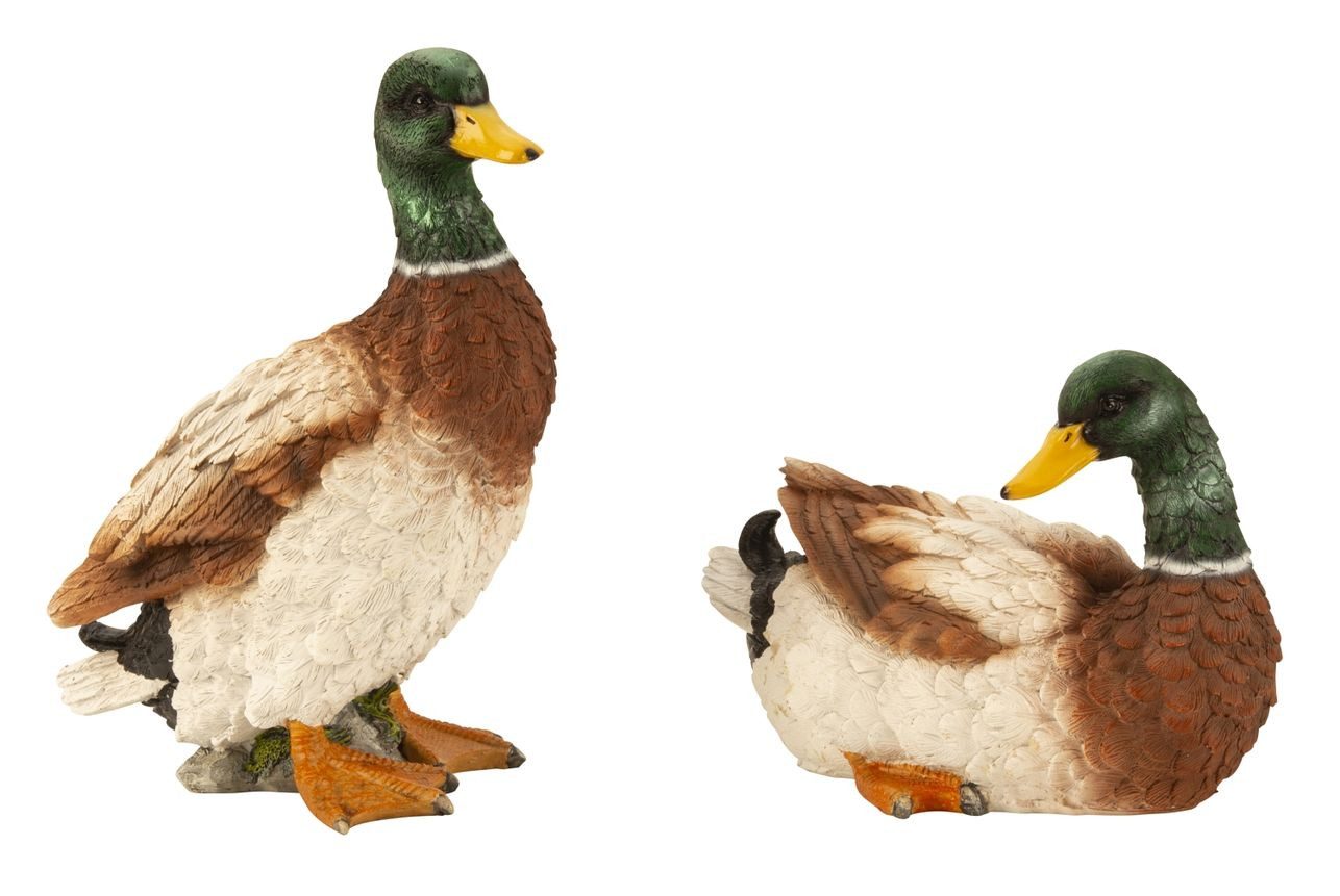 Geschenkestadl Tierfigur 2 Enten Entenpaar stehend/liegend günstig online kaufen