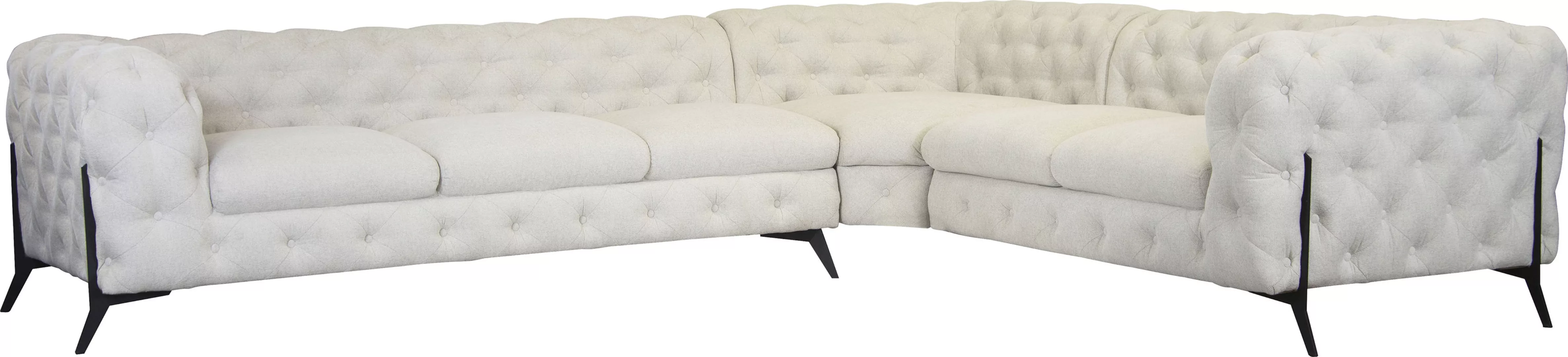 Leonique Chesterfield-Sofa »Amaury L-Form«, großes Ecksofa, Chesterfield-Op günstig online kaufen