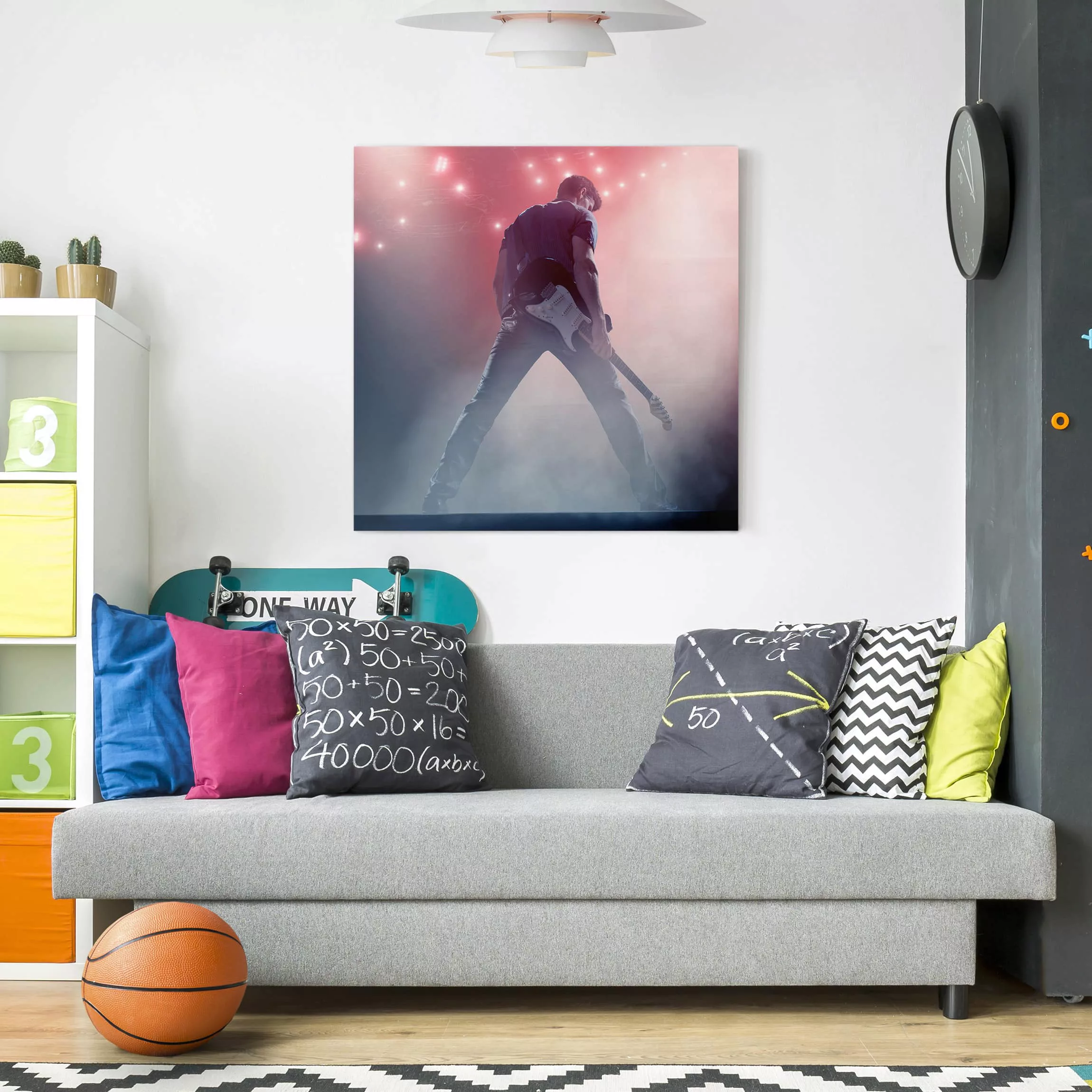 Leinwandbild Portrait - Quadrat Rockstar günstig online kaufen