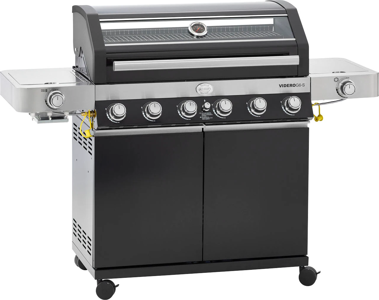 RÖSLE Gasgrill "BBQ-Station VIDERO, 25527", G6-S Schwarz, 6 Brenner, extra günstig online kaufen