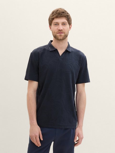 TOM TAILOR Poloshirt Jaquard Polohemd mit Print günstig online kaufen