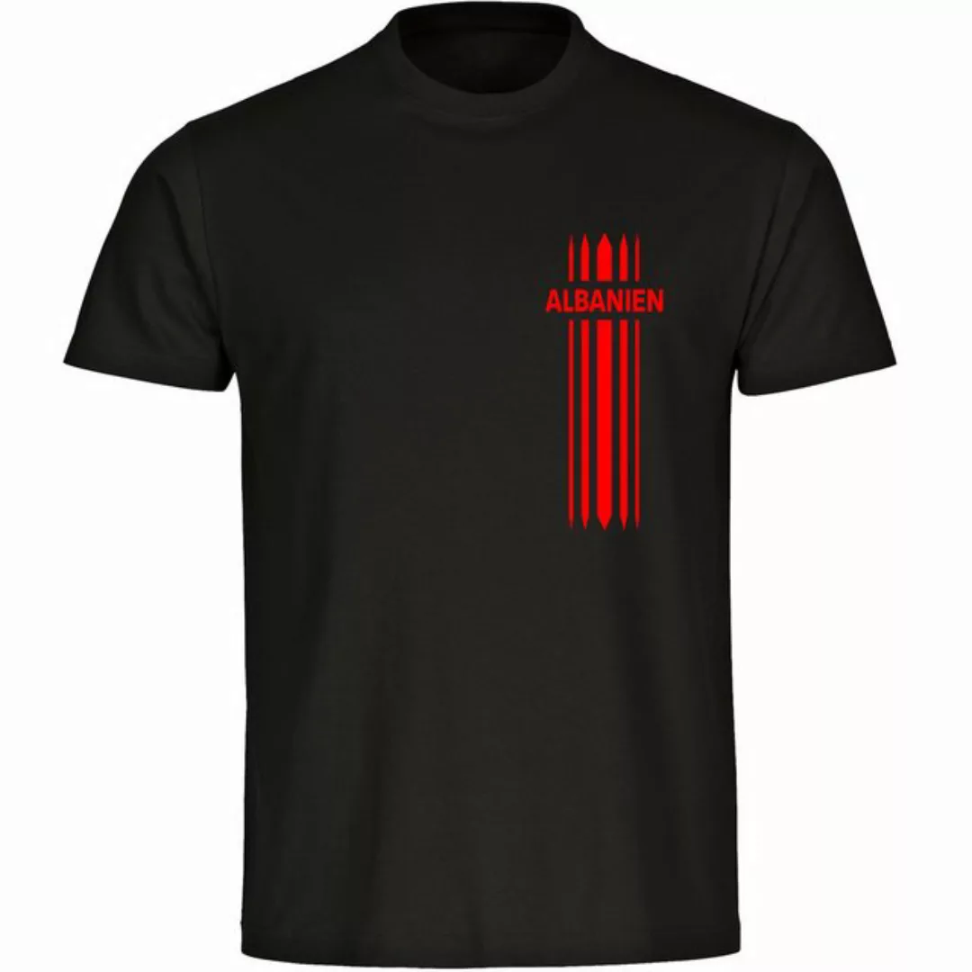 multifanshop T-Shirt Herren Albanien - Streifen - Männer günstig online kaufen