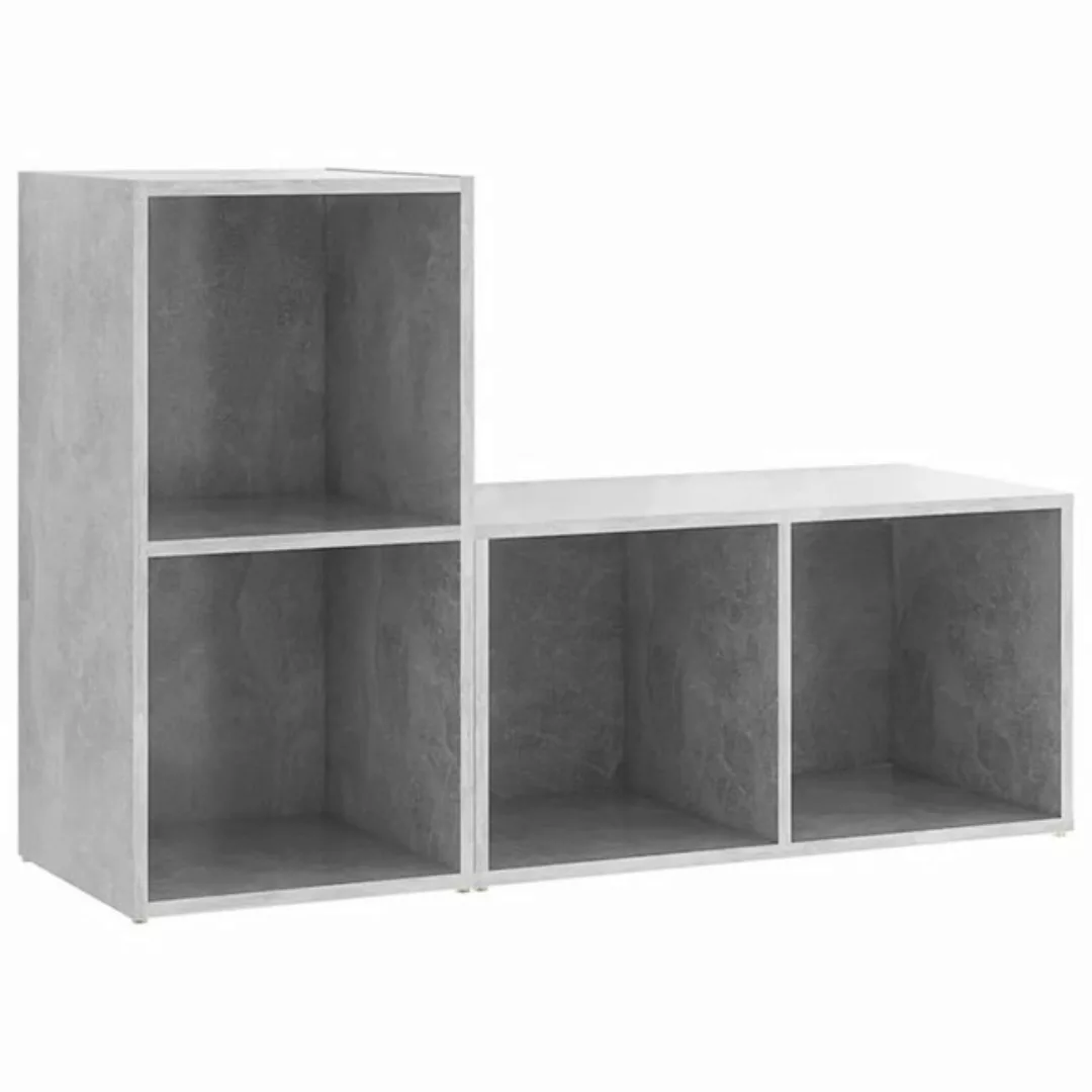 vidaXL TV-Schrank TV-Schränke 2 Stk. Betongrau 72x35x36,5 cm Holzwerkstoff günstig online kaufen