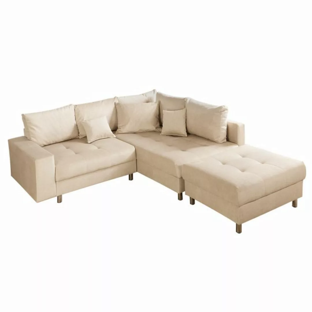 riess-ambiente Ecksofa KENT 220cm champagner beige, Einzelartikel 1 Teile, günstig online kaufen