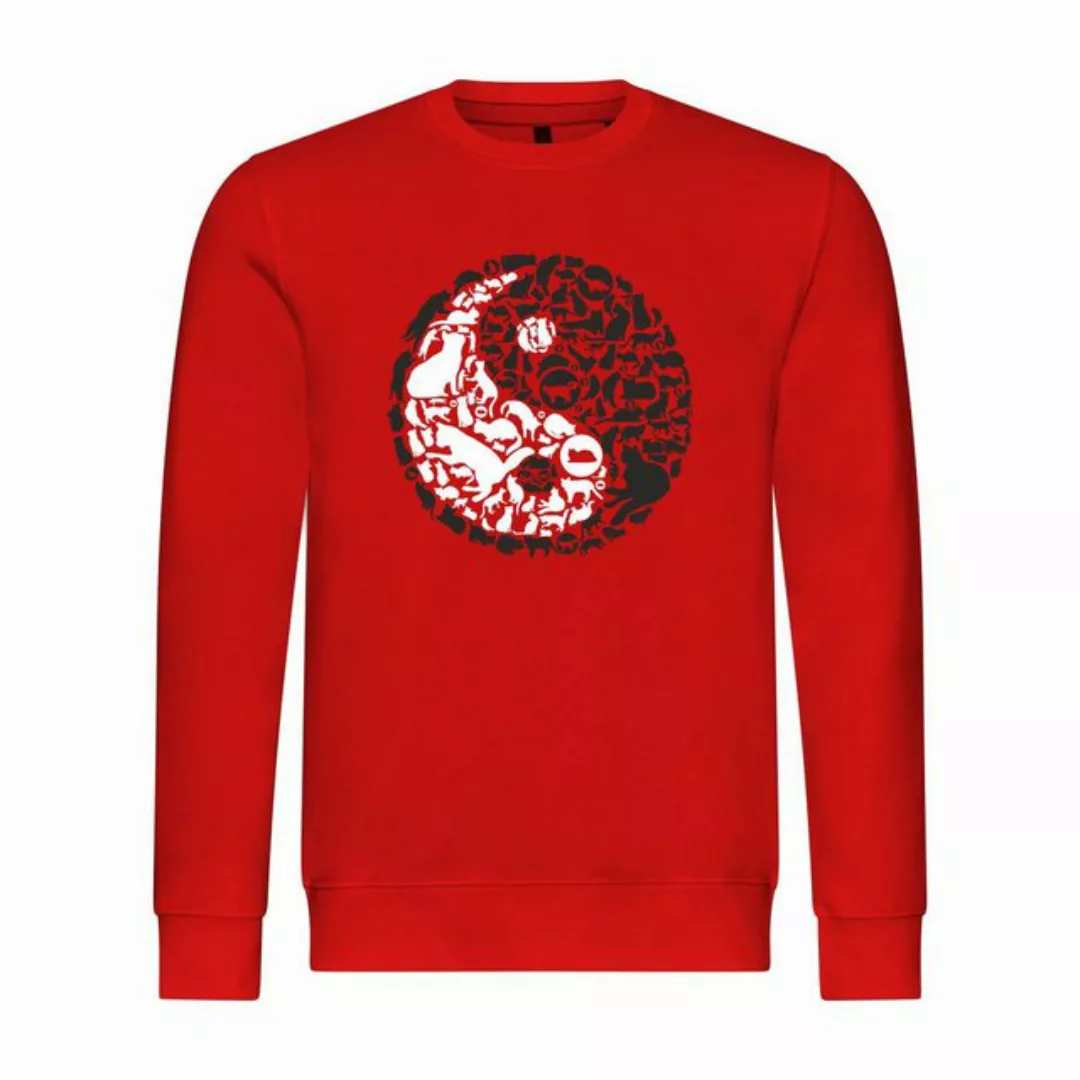 deinshirt Rundhalspullover Herren Pullover Katzen Yin und Yang Mit Print Mo günstig online kaufen