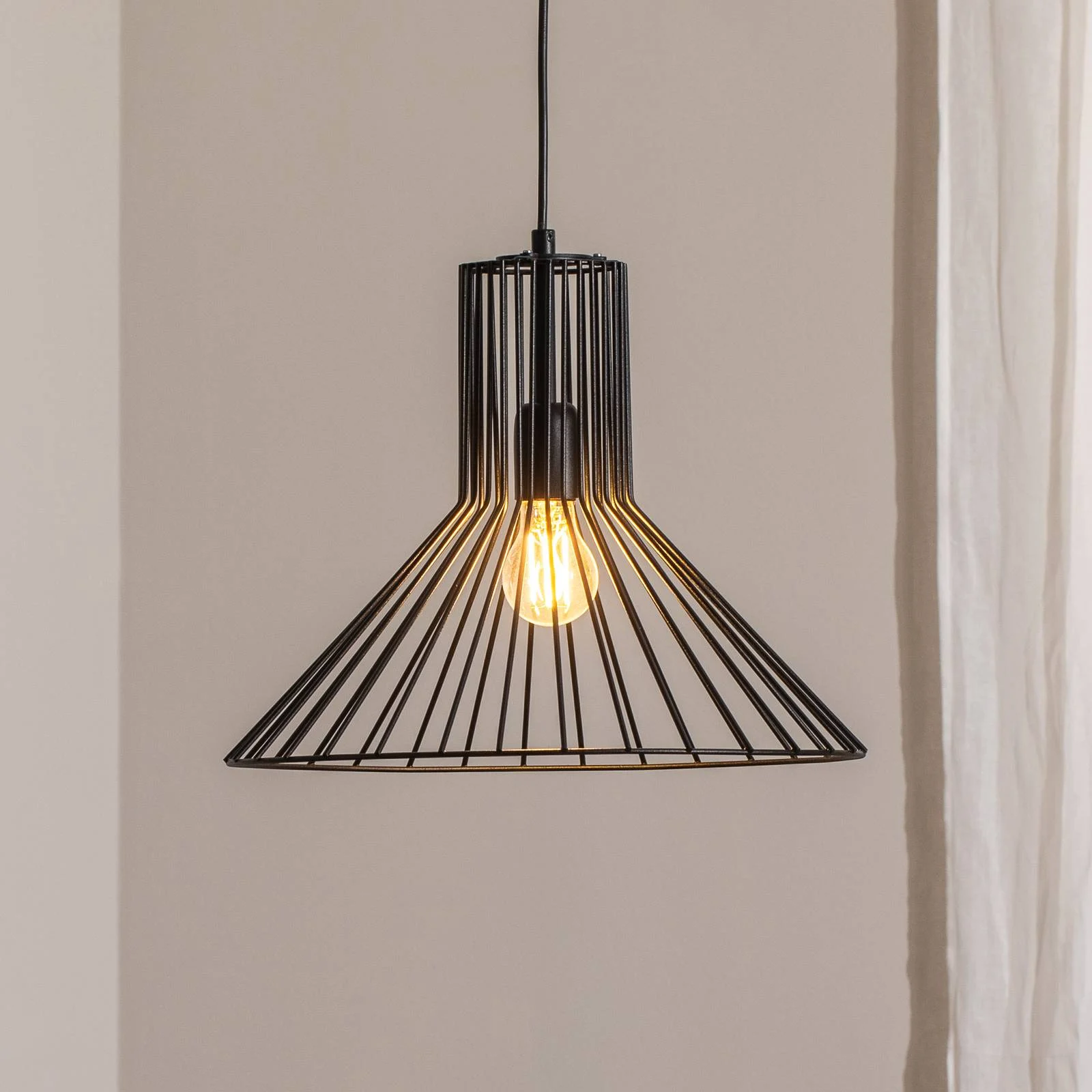 Hängeleuchte Fellini MR-757, schwarz, Metall, Ø 38 cm günstig online kaufen