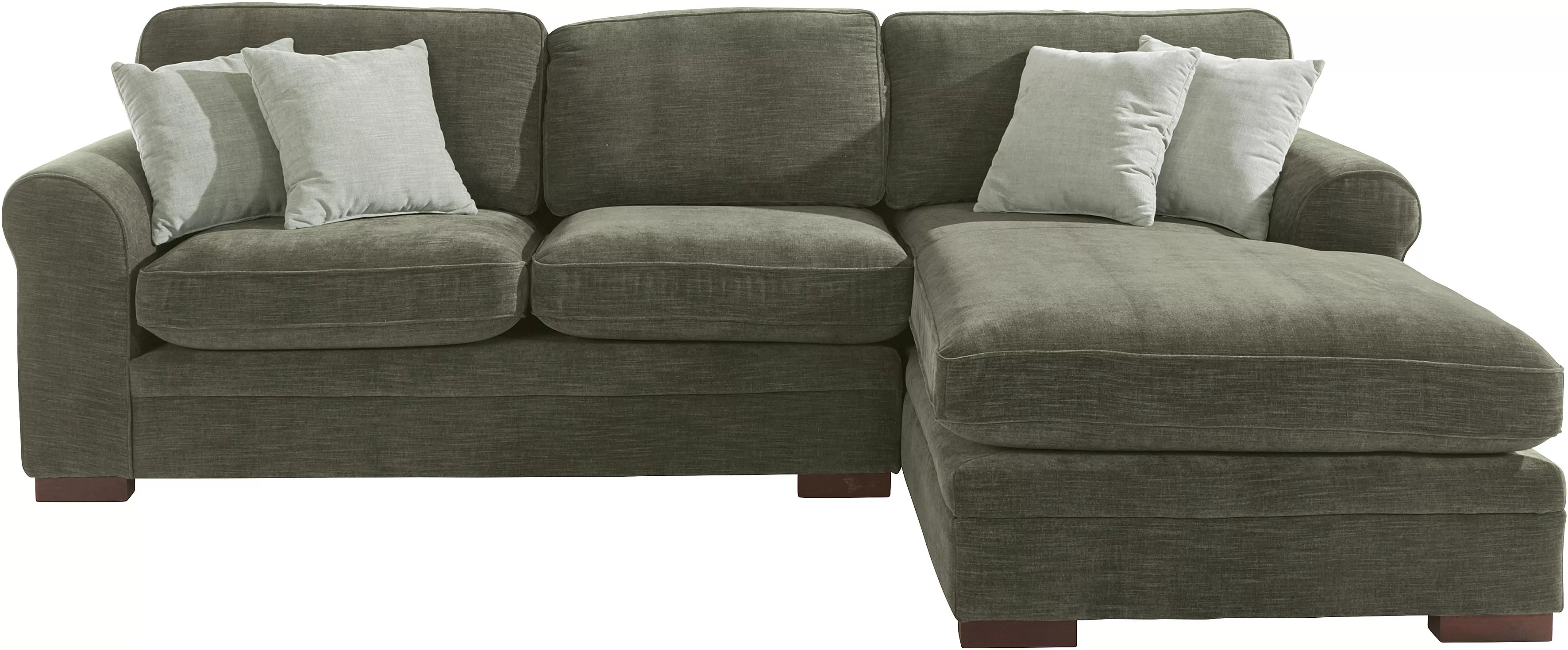 Home affaire Ecksofa "Broughton L-Form", weicher Sitzkomfort, incl. 4 Zierk günstig online kaufen