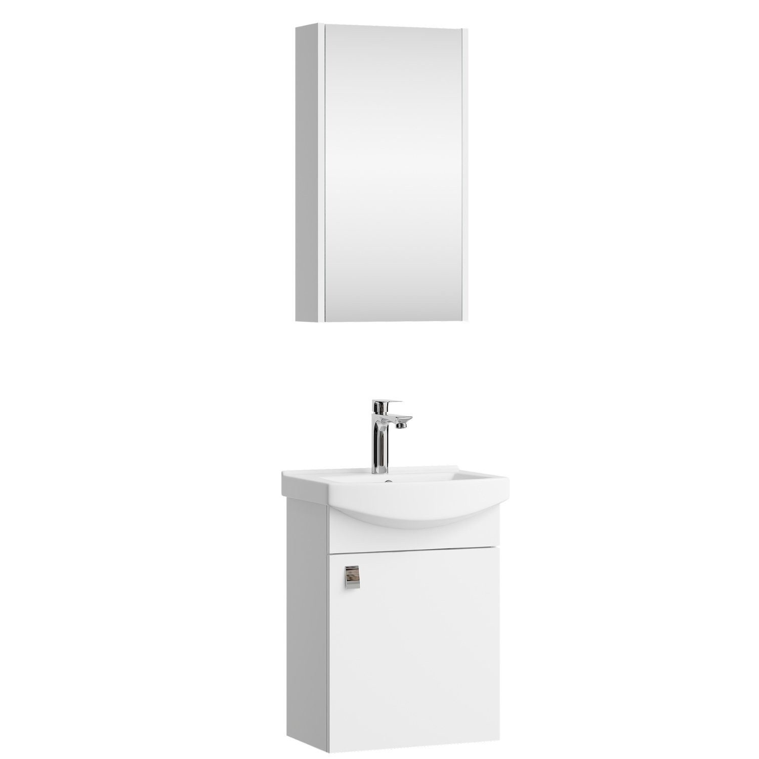 Planetmöbel Badmöbel-Set Badmöbel-Set mit Spiegelschrank 45cm, günstig online kaufen