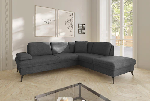 sit&more Ecksofa »Morris Jubi L-Form«, inkl. Armteilfunktion und 1 Zierkiss günstig online kaufen