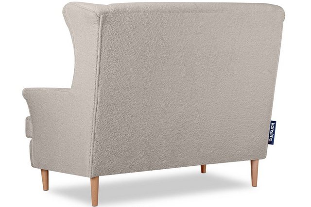 KONSIMO 2-Sitzer STRALIS Sofa 2 Personen, hohe Füße, Bouclé-Stoff, mit zwei günstig online kaufen