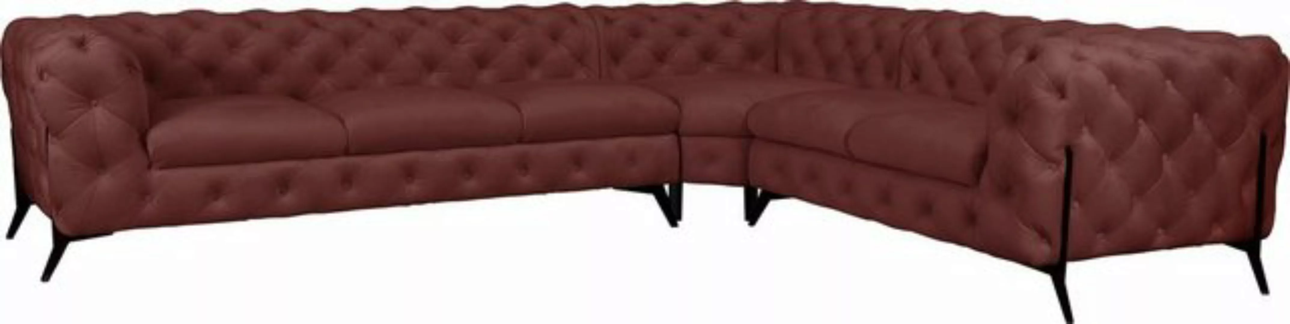 Leonique Chesterfield-Sofa Amaury L-Form, großes Ecksofa, Chesterfield-Opti günstig online kaufen