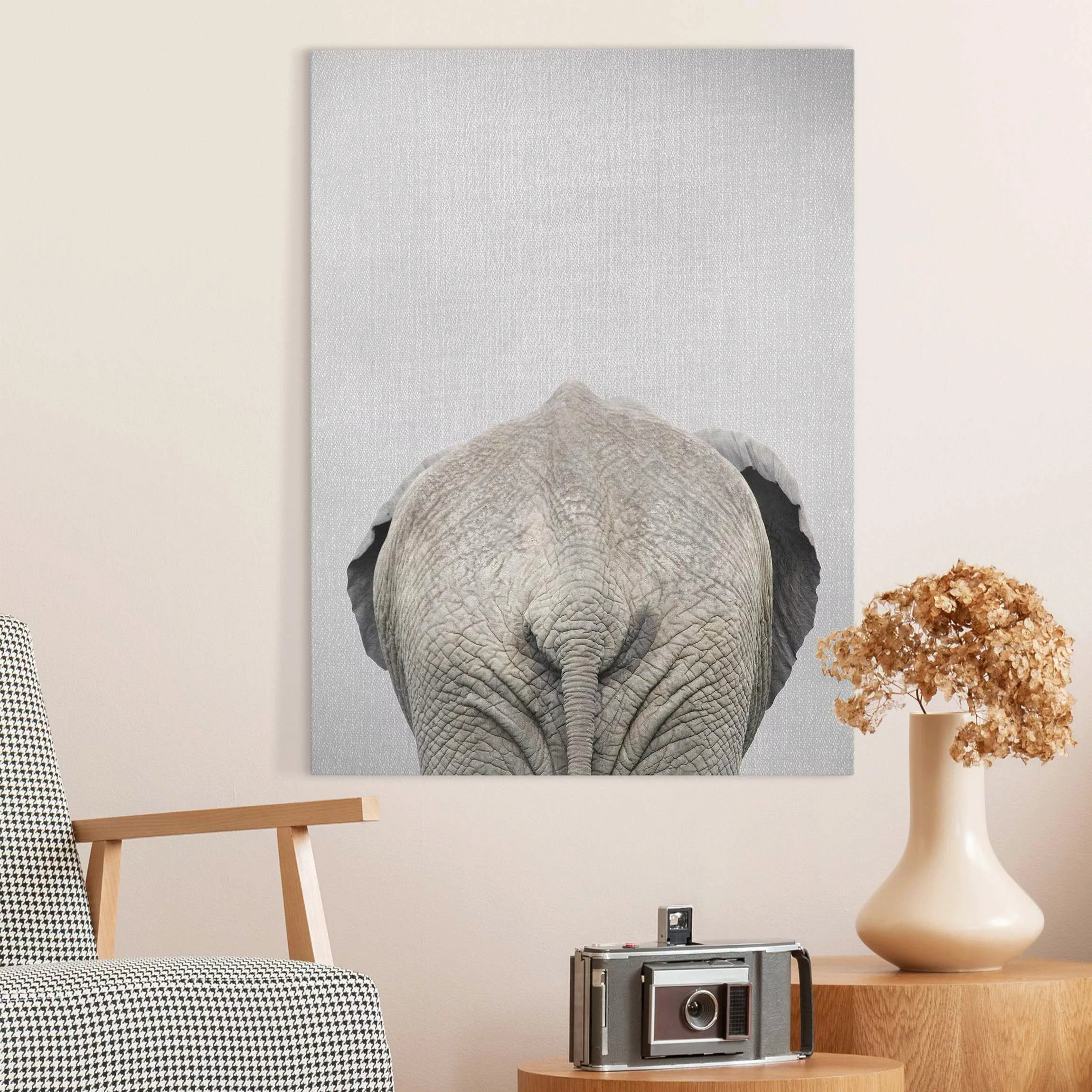 Leinwandbild Elefant von hinten günstig online kaufen