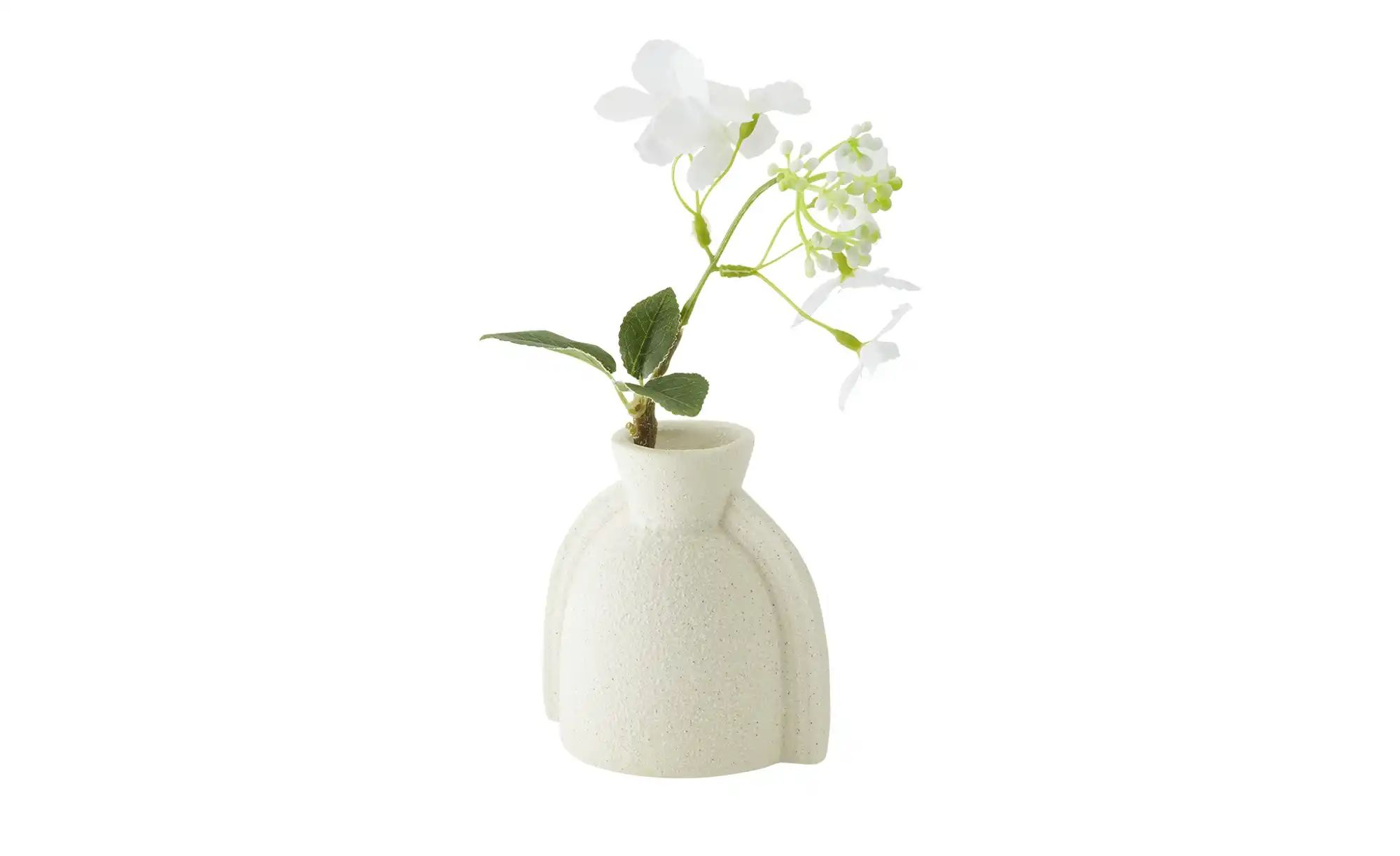 HOME STORY Vase ¦ creme ¦ Porzellan ¦ Maße (cm): H: 10,5  Ø: 10.5 Accessoir günstig online kaufen