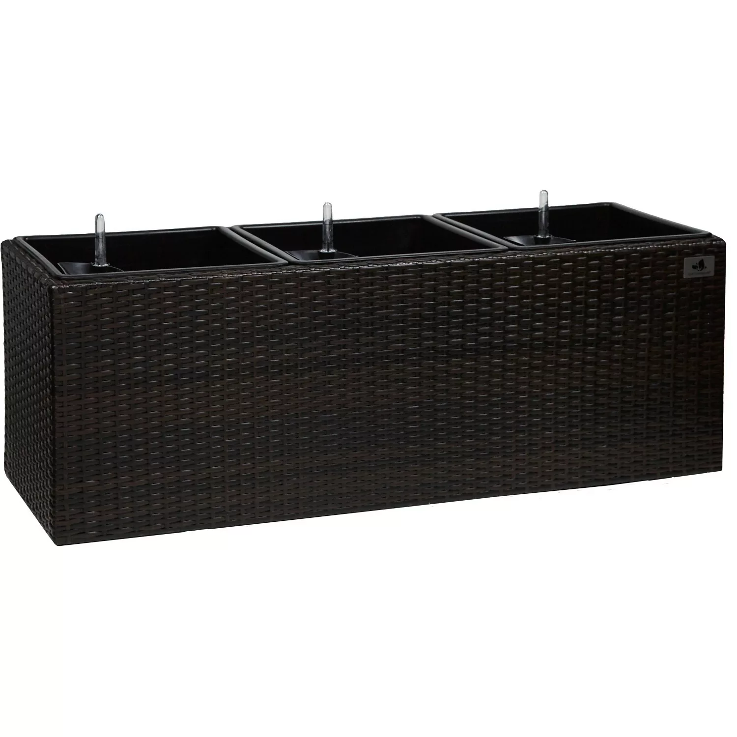 Gartenfreude Pflanzkübel Polyrattan 102 cm x 36 cm Bicolour Braun günstig online kaufen