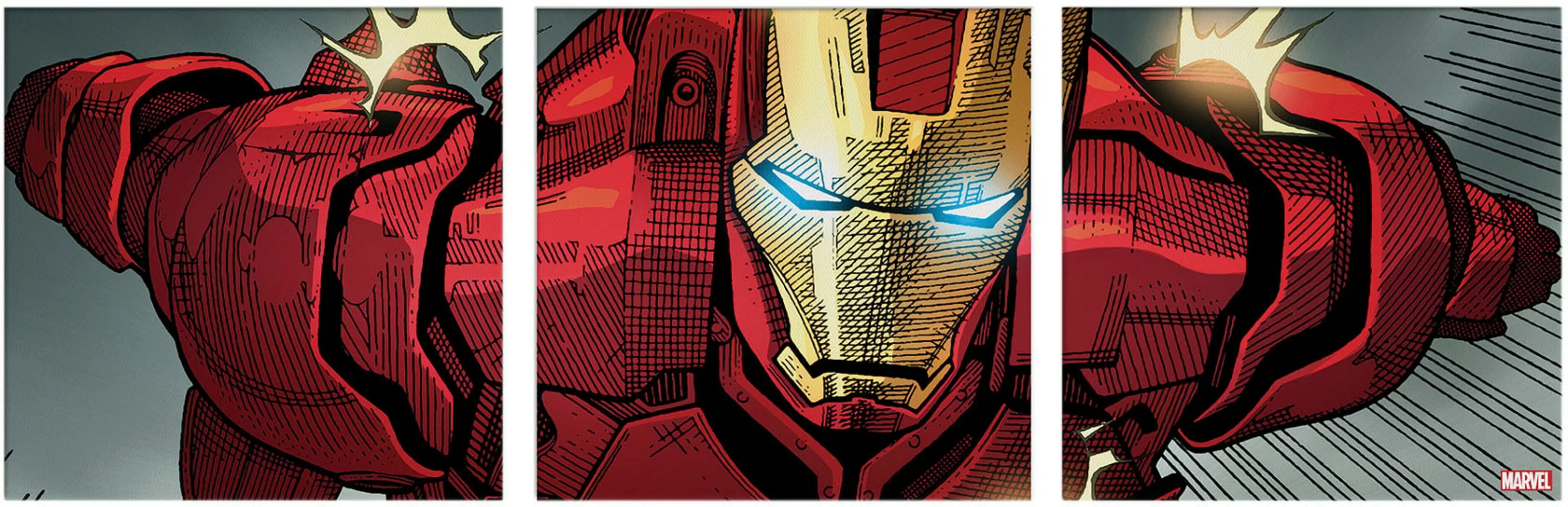 MARVEL Leinwandbild "Iron Man Classic", (Set, 3 St.) günstig online kaufen