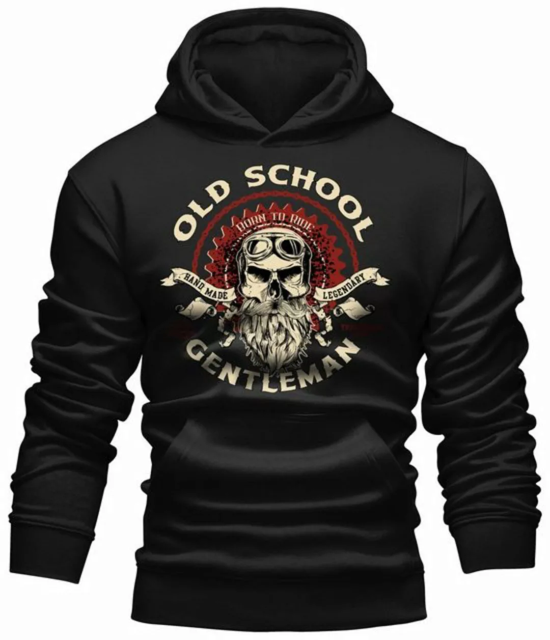 GASOLINE BANDIT® Kapuzensweatshirt Biker Racer Motorrad Hoodie - Old School günstig online kaufen