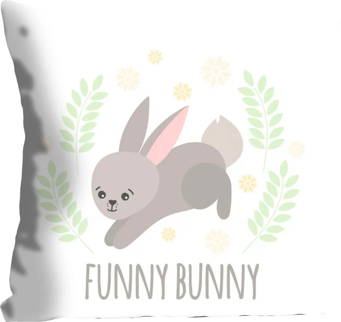 queence Dekokissen »Darcy«, mit einem funny bunny, Kissenhülle ohne Füllung günstig online kaufen