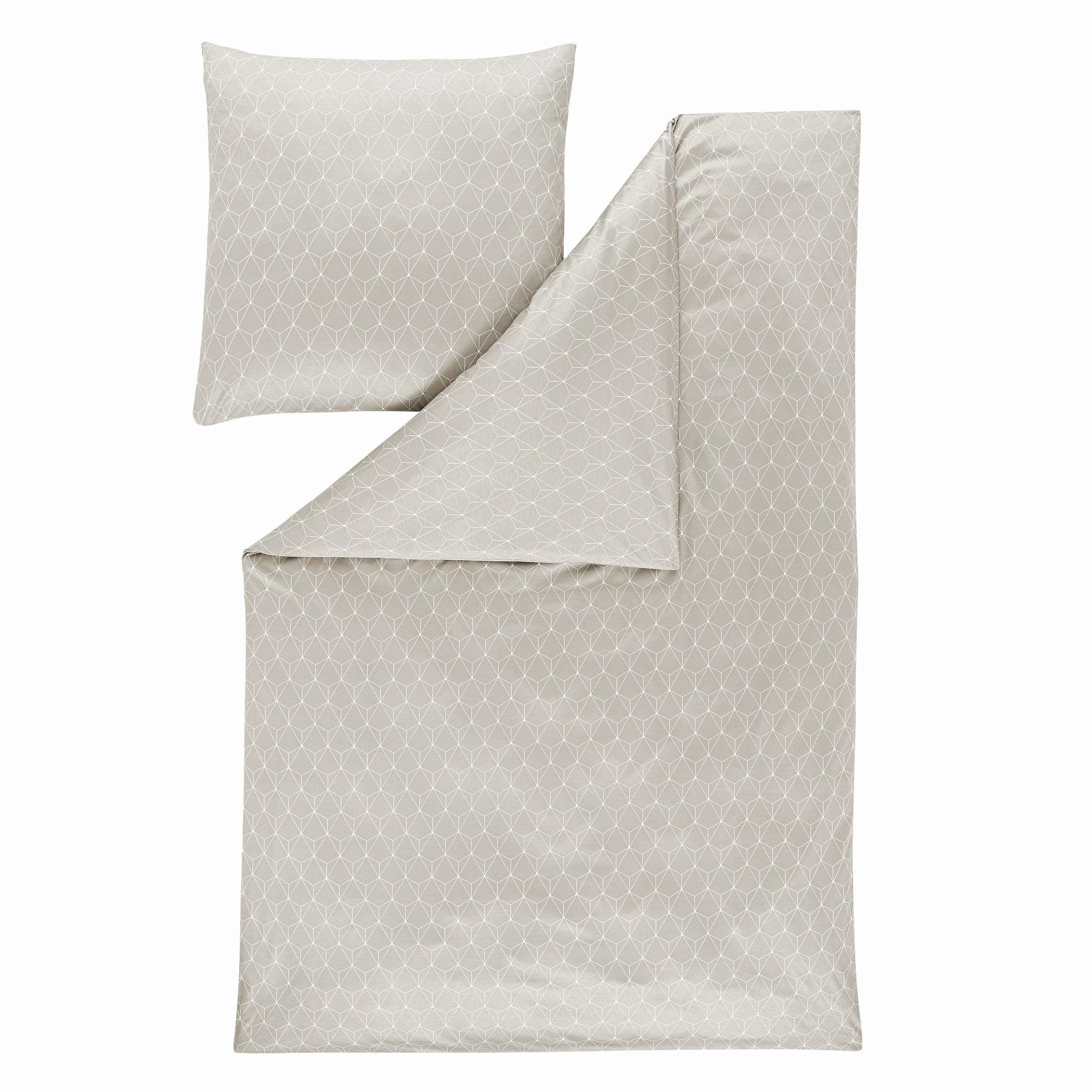 Estella Bettwäsche Tizian kiesel 135x200, 80x80 günstig online kaufen