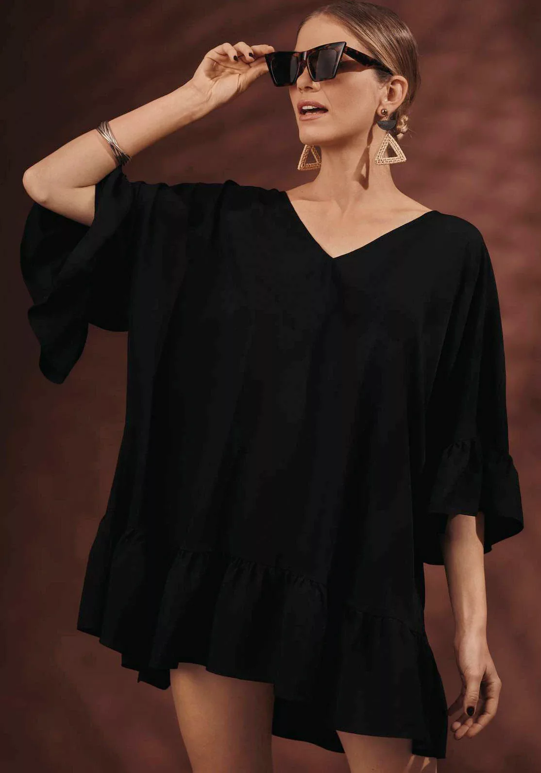 Rosa Faia Strandkleid "Style Akalani", kurzes, weich fallendes Oversize Kle günstig online kaufen