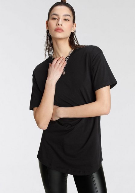 Tamaris Oversize-Shirt, Kurzarm, weiter Schnitt, Basic-Stil, Rundhalsaussch günstig online kaufen