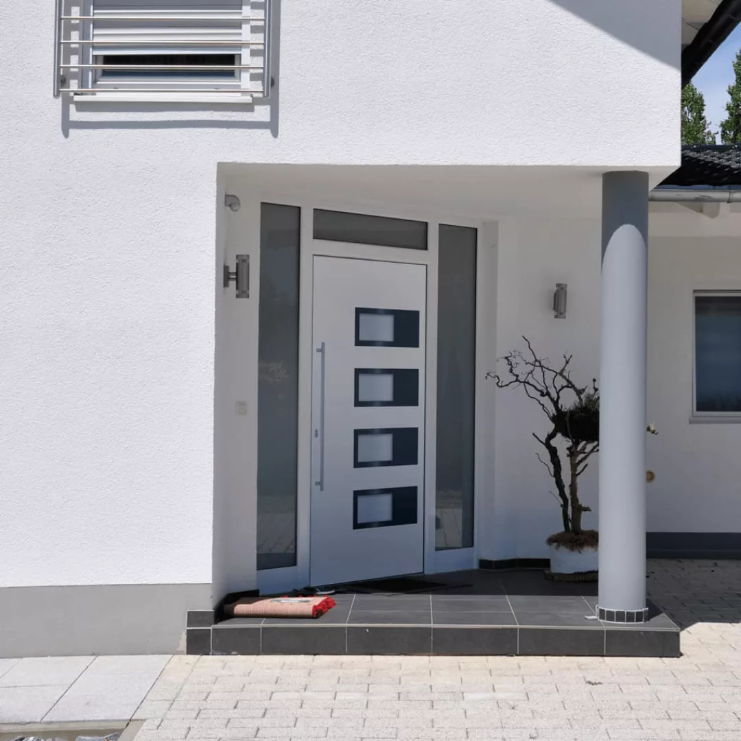 Vidaxl Haustür Weiß 110x210 Cm Aluminium Und Pvc günstig online kaufen
