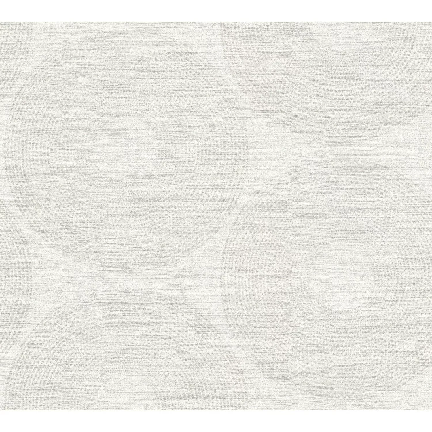 Vliestapete Kreise Matt Leicht Strukturiert Weiß Grau FSC® günstig online kaufen