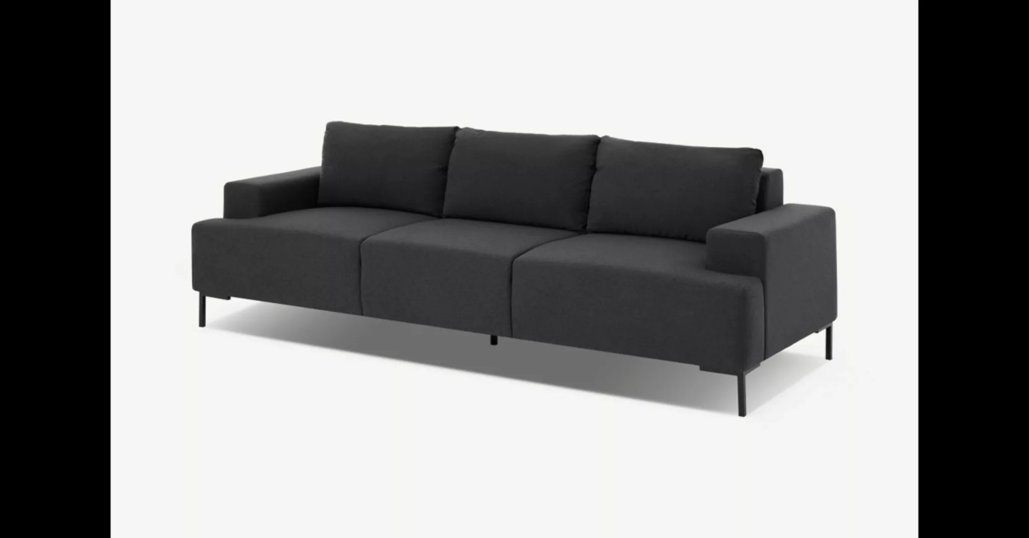 Frederik 3-Sitzer Sofa, Sterlinggrau - MADE.com günstig online kaufen