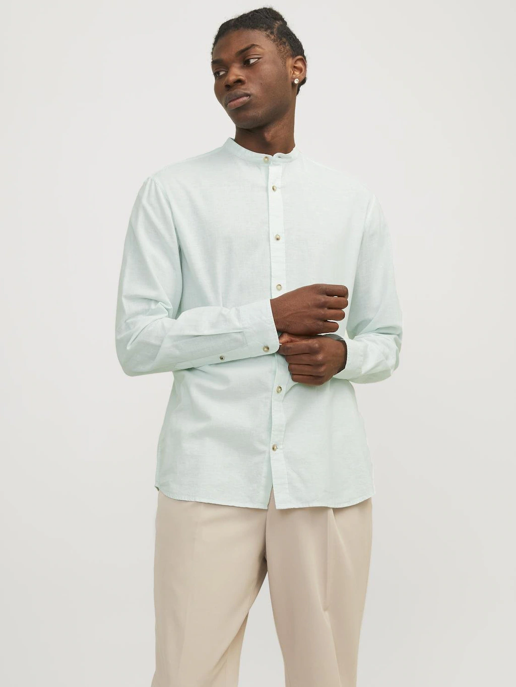 Jack & Jones Langarmhemd "JJESUMMER BAND LINEN BLEND SHIRT LS SN" günstig online kaufen