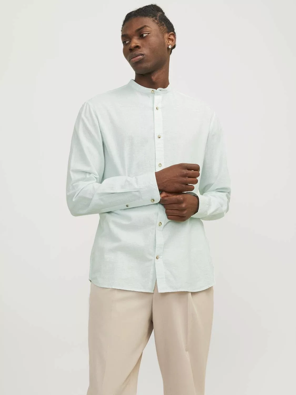 Jack & Jones Langarmhemd "JJESUMMER BAND LINEN BLEND SHIRT LS SN" günstig online kaufen