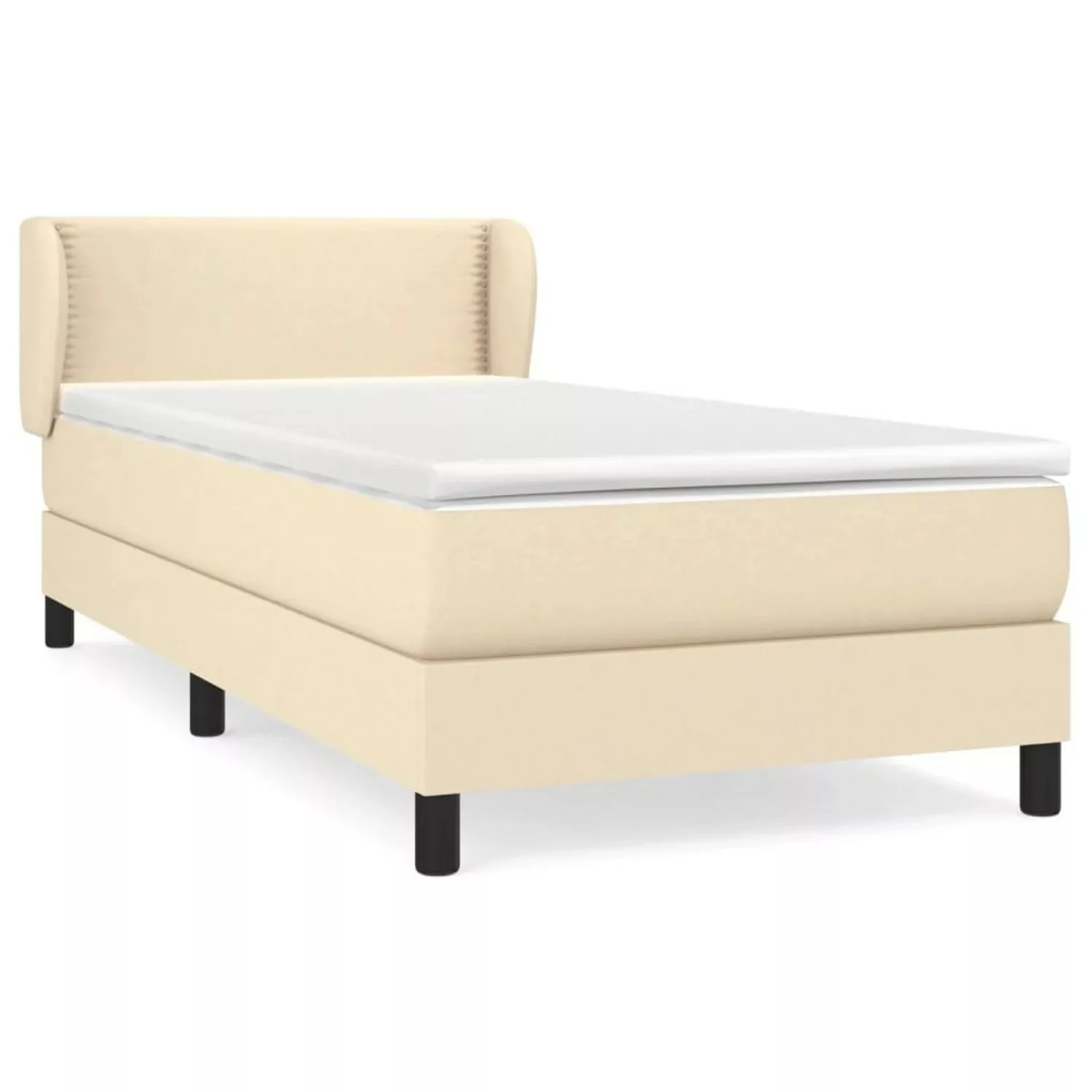 vidaXL Boxspringbett mit Matratze Creme 80x200 cm Stoff1371999 günstig online kaufen