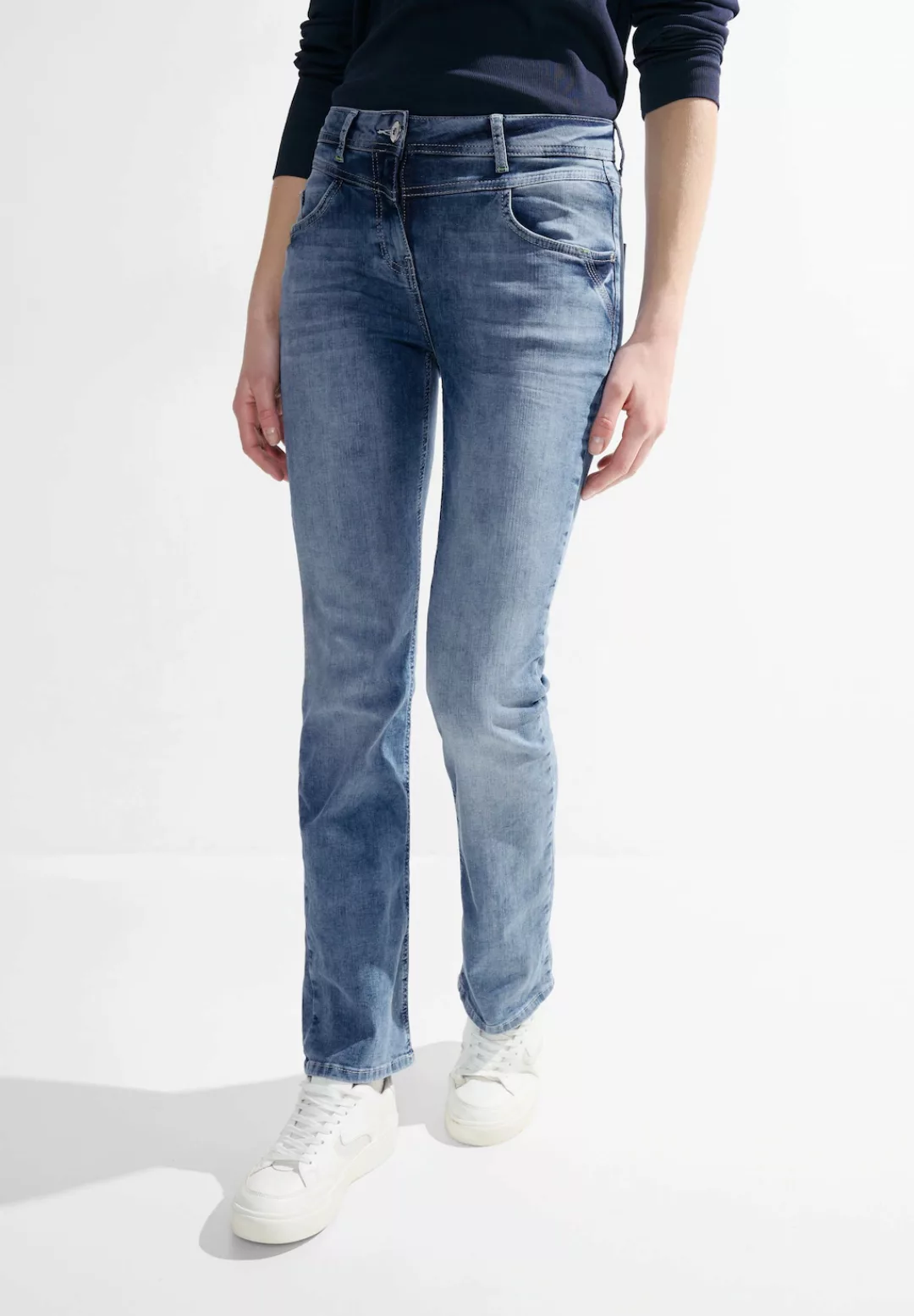 Cecil Bootcut-Jeans Toronto mit Leder-Badge günstig online kaufen
