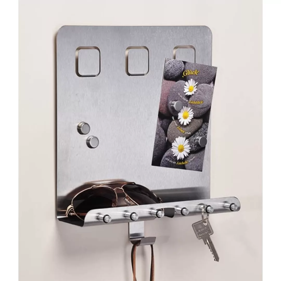 Hi Schlüsselboard Mit Memoboard Silbern 28,5x25x8 Cm günstig online kaufen
