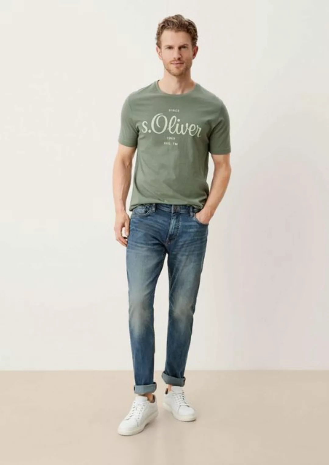 s.Oliver Stoffhose Jeans Keith / Slim Fit / Mid Rise / Slim Leg Destroyes, günstig online kaufen