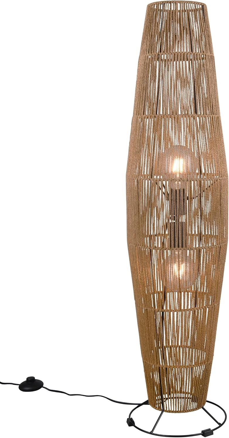 lightling Stehlampe Mikael, ohne Leuchtmittel, Rattan-Optik, günstig online kaufen