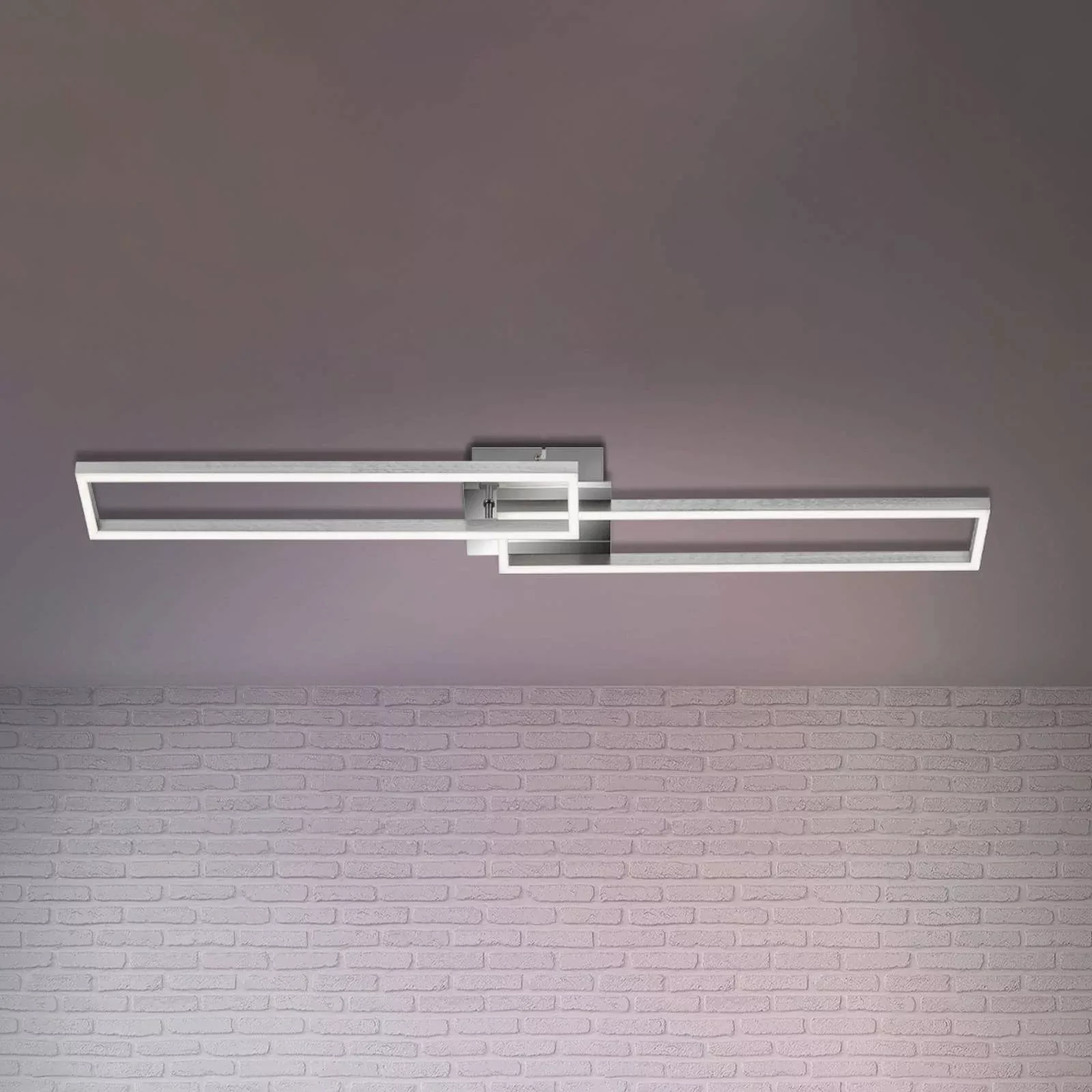 LED-Deckenlampe Frame, Fernbedienung, schwarz günstig online kaufen