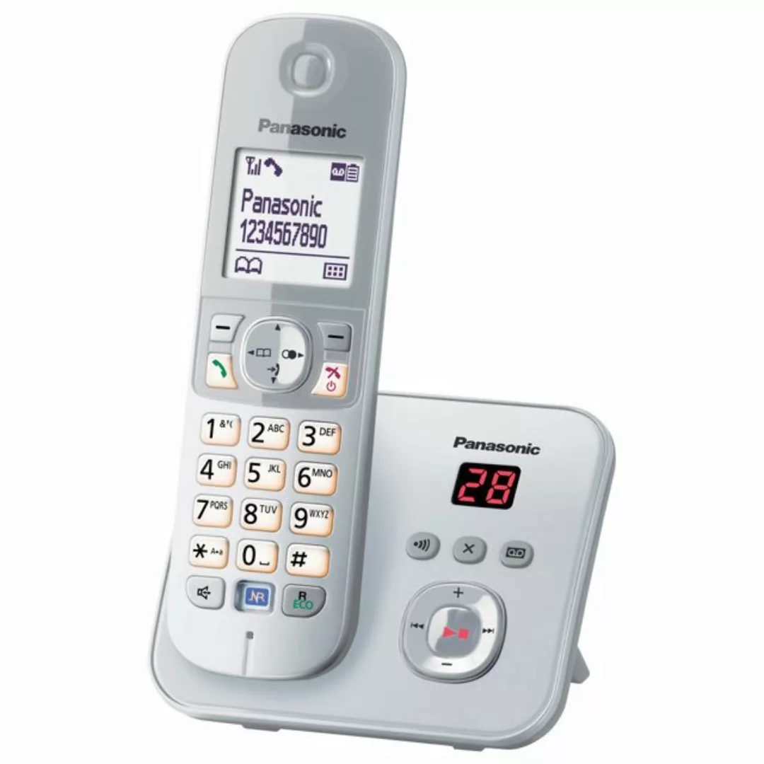 Panasonic KX-TG6821GS Perlsilber Schnurloses Telefon Schnurloses DECT-Telef günstig online kaufen