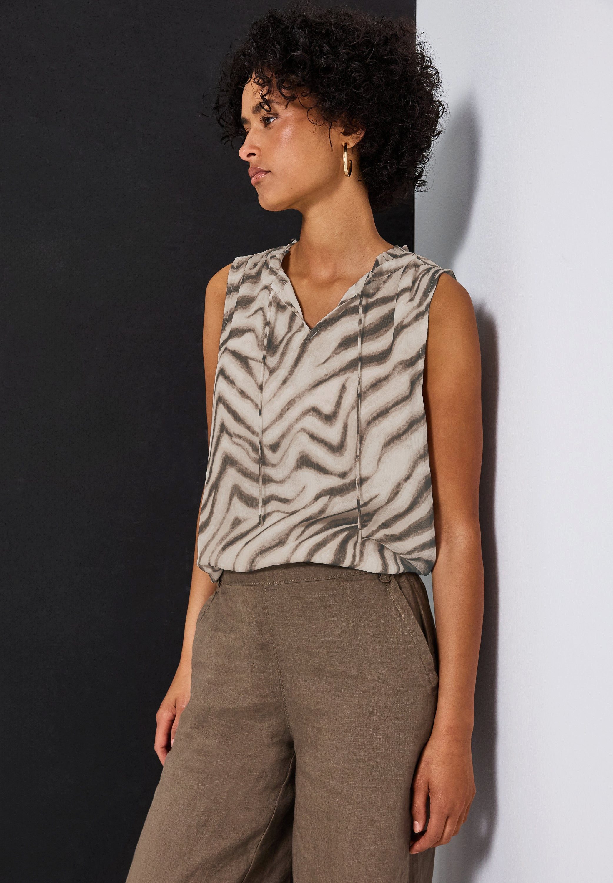 STREET ONE Blusentop Chiffon Blusentop mit günstig online kaufen