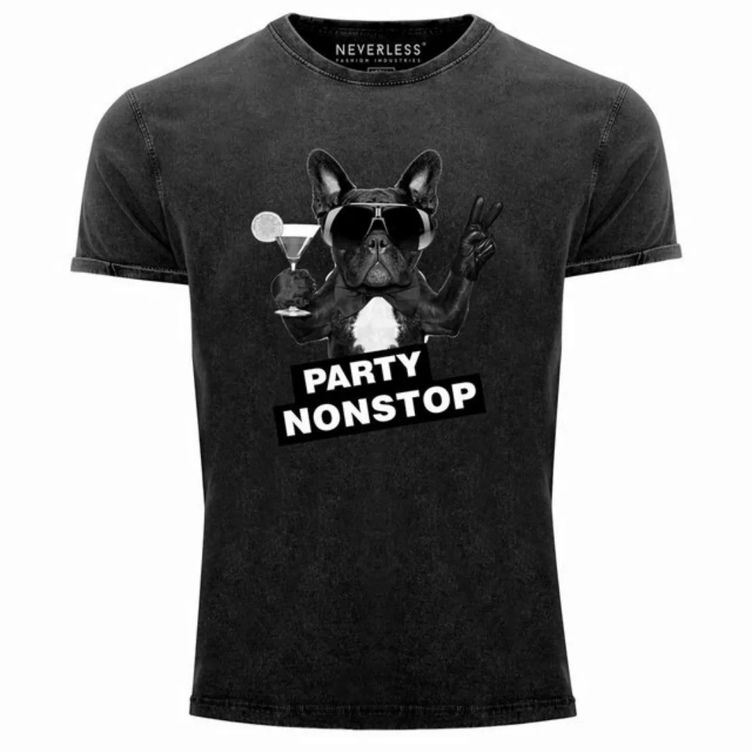 Neverless Print-Shirt Cooles Angesagtes Herren T-Shirt Vintage Shirt Party günstig online kaufen