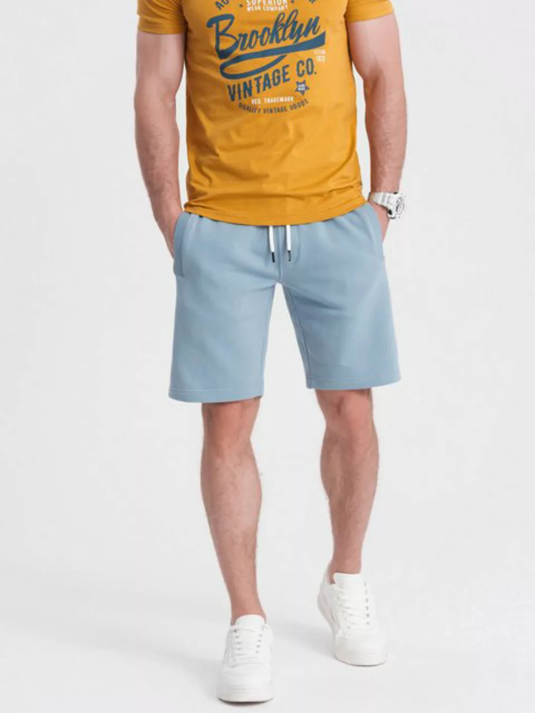 OMBRE Sweatshorts Herrenshorts aus Strick mit Kordelzug in der Taille und T günstig online kaufen