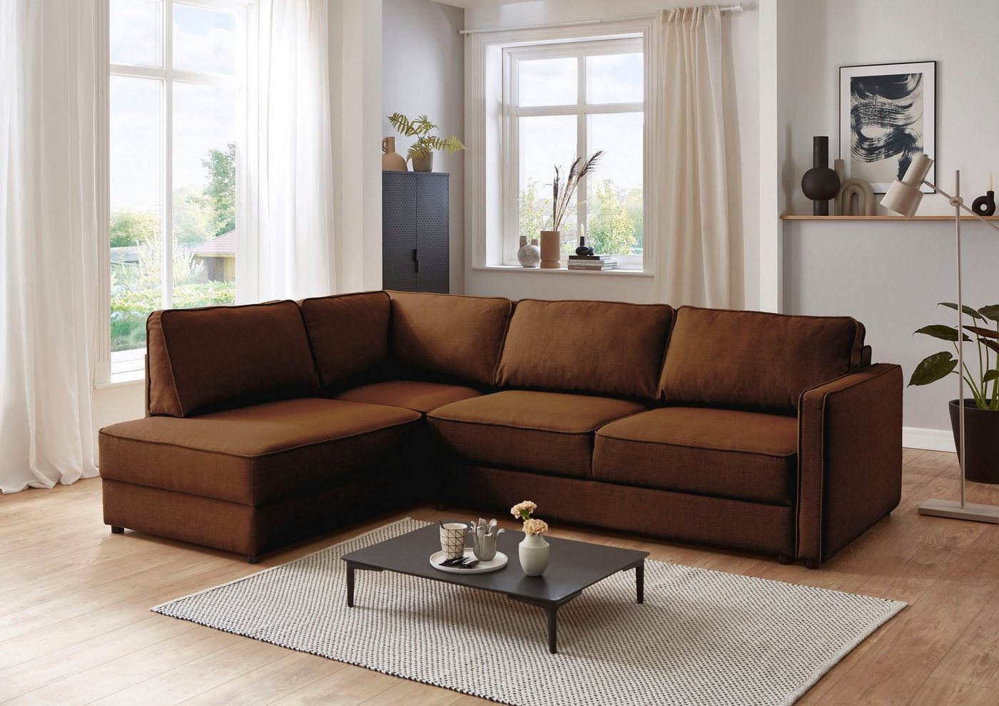 ATLANTIC home collection Schlafsofa "Chill", Ecksofa mit Bettfunktion und B günstig online kaufen