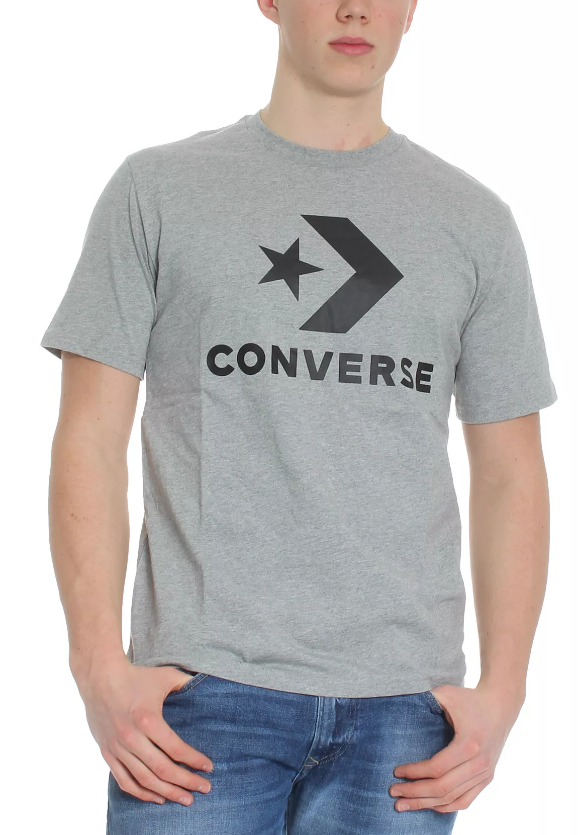 Converse T-Shirt Herren STAR CHEVRON TEE 10018568 467 Blau Dark Navy günstig online kaufen