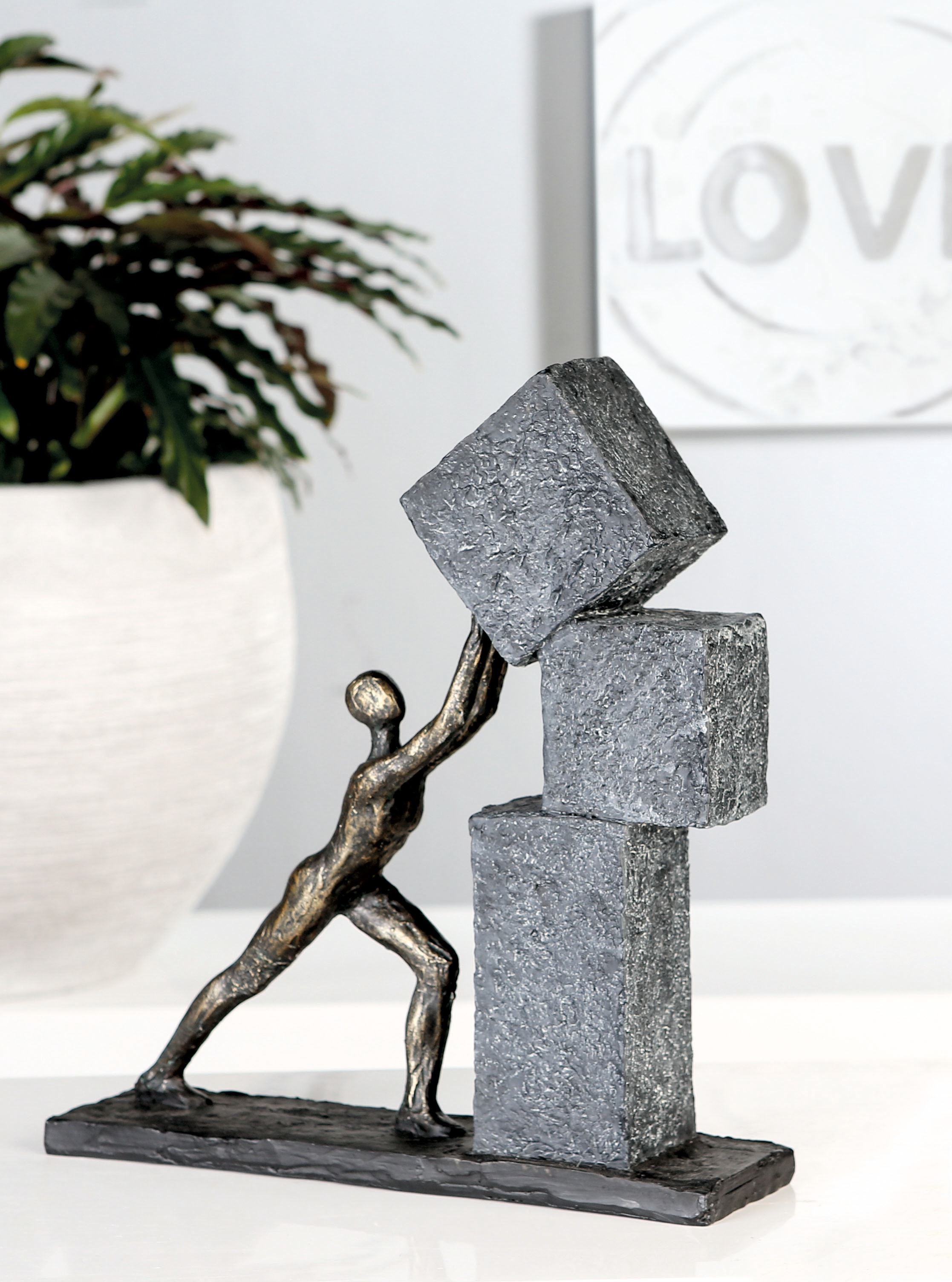 Casablanca by GILDE Skulptur Stacking bronze/silber günstig online kaufen