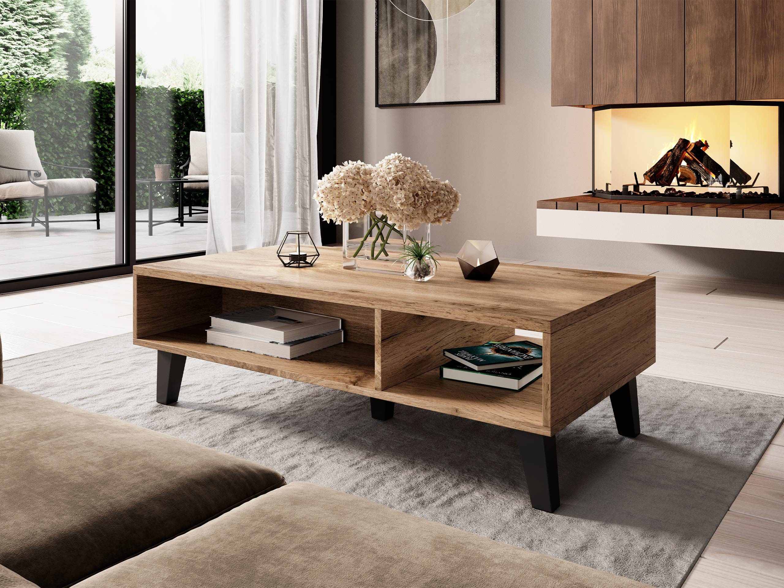 MIRJAN24 Couchtisch Nord (mit Ablagefach), Holz-Optik günstig online kaufen