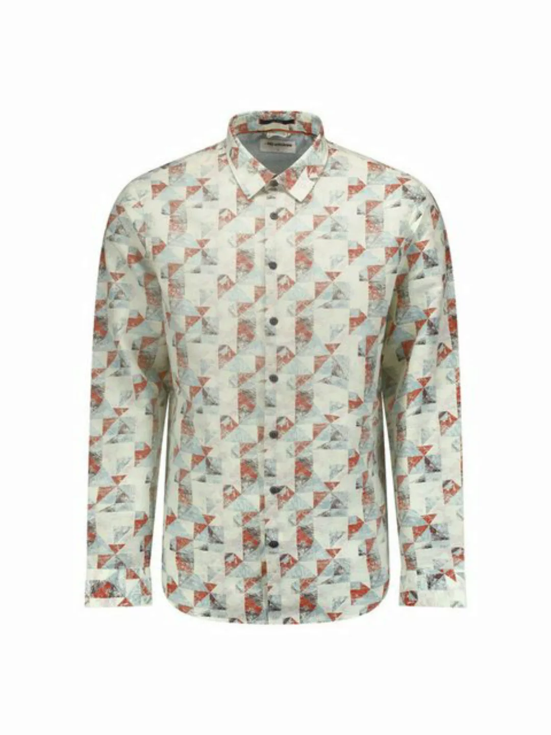 NO EXCESS T-Shirt Shirt Allover Printed With Linen günstig online kaufen