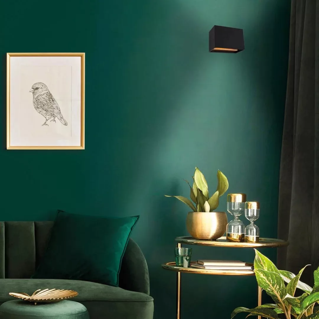 LED Wandleuchte Muro in Schwarz 3W 300lm G9 eckig günstig online kaufen