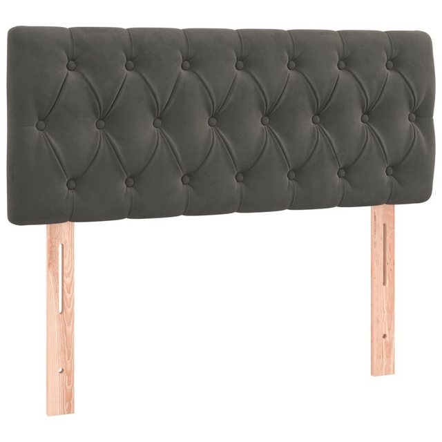 vidaXL Bett, Kopfteil Dunkelgrau 90x7x78/88 cm Samt günstig online kaufen