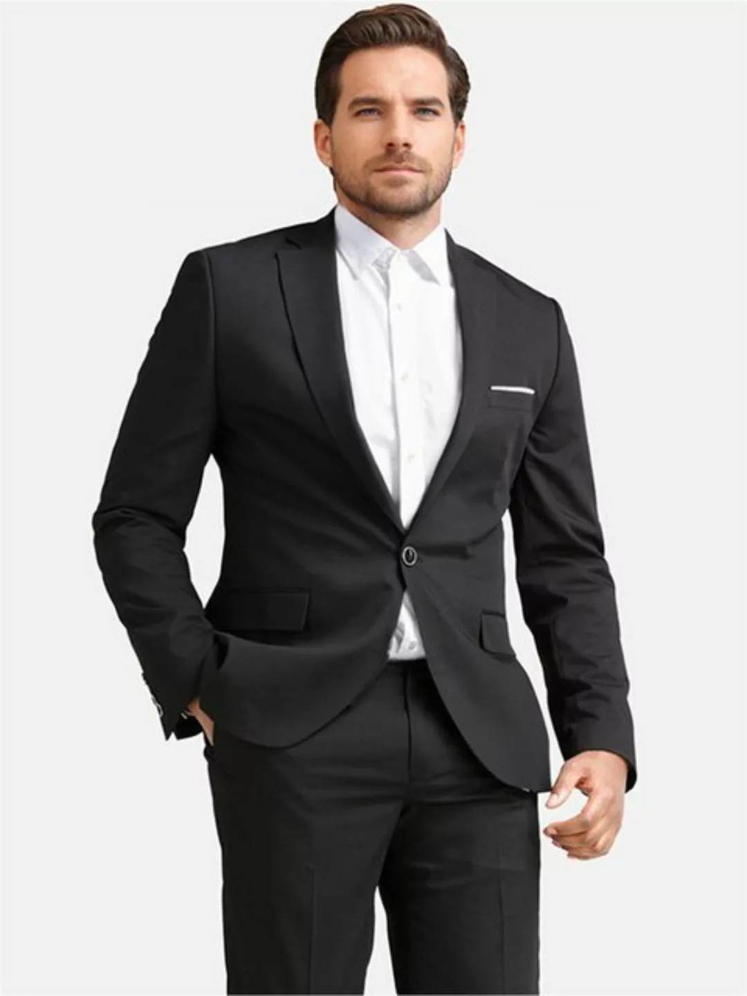 Allthemen Sakko Herren Anzugjacke im Slim Fit eleganter Sakko für Business günstig online kaufen