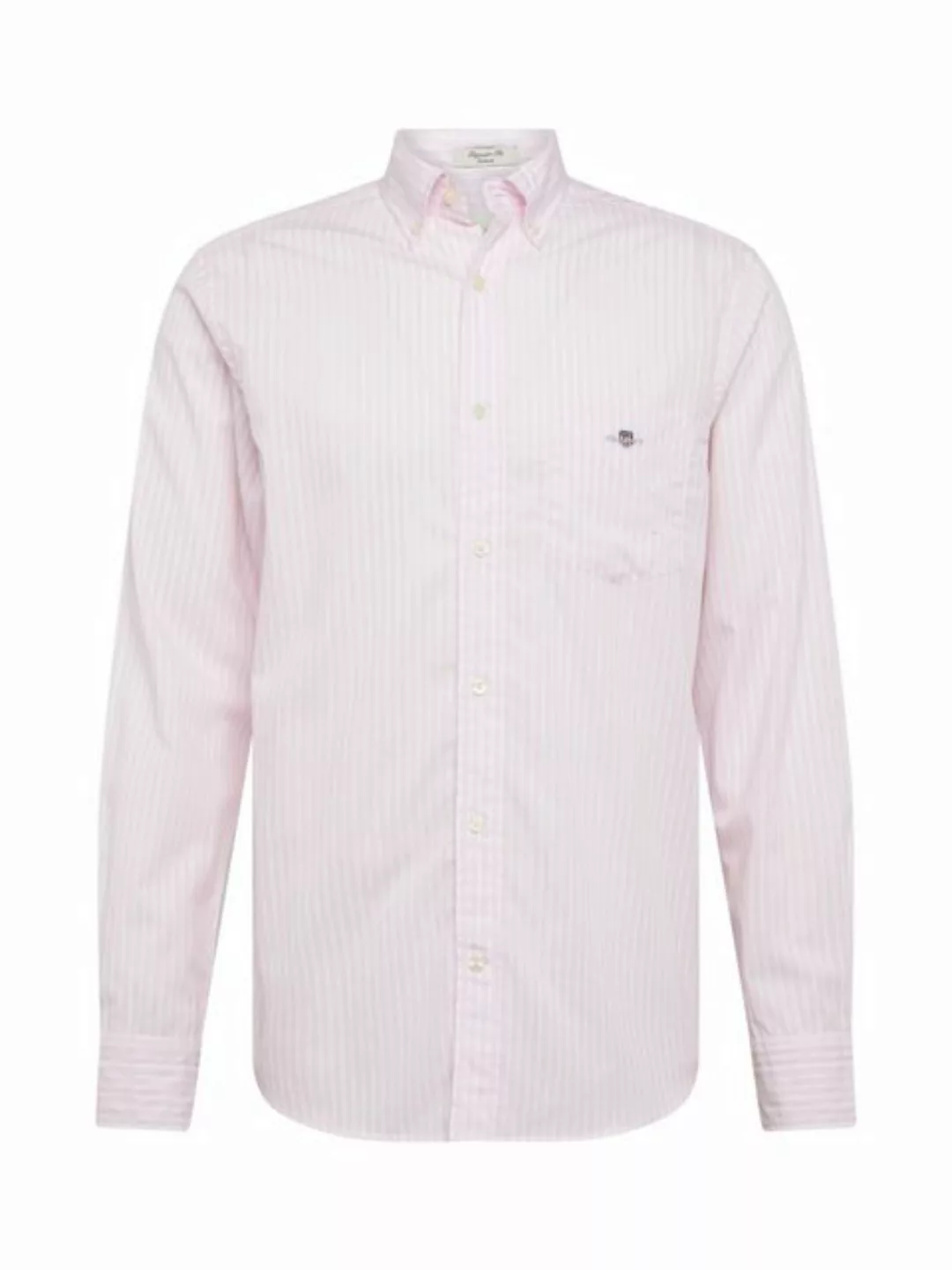 Gant Langarmhemd REG POPLIN GINGHAM SHIRT mit Logostickerei auf der Brust günstig online kaufen